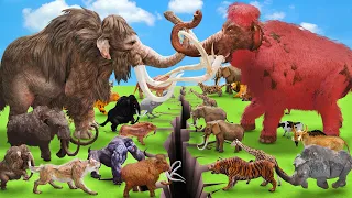Woolly Mammoth Vs Mammoth Elephant vs ARBS Prehistoric Mammals vs ARK Prehistoric Animal Revolt Batt