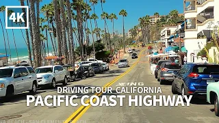 [4K] PACIFIC COAST HIGHWAY - Driving San Clemente Beach to Laguna Beach, Orange County, California