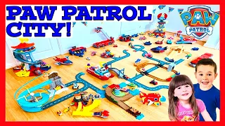 BIGGEST EVER PAW PATROL CITY! | We Built Adventure Bay | Includes MIGHTY LOOKOUT TOWER & Vehicles!