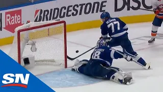 Andrei Vasilevskiy Does The Full Splits To Rob Jordan Eberle Of A Goal