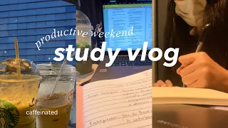 Weekend Study Vlog 🍃: note-taking, late afternoon café study, two-day study grind, productive days