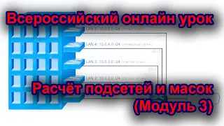 Всероссийский онлайн урок Расчёт подсетей и масок (Модуль 3)