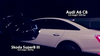 Skoda Superb III 4x4 stage1 vs Audi A6 C8 stage1 vs Skoda Superb III 4x4 stage2