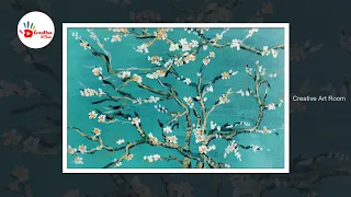 How to Paint Almond blossom | Vincent Van gogh  painting for Beginners |Acrylic Painting