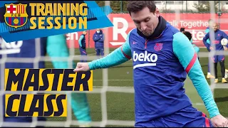 🔥 MESSI is RELENTLESS in training match 🥅