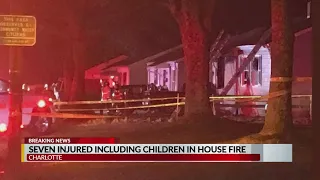 5 children, 2 adults seriously injured in NC house fire