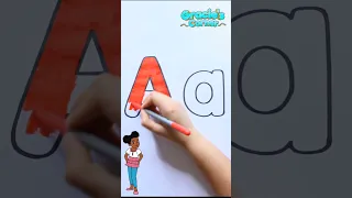 Drawing and Coloring the Letter A with Gracie's Corner #shorts