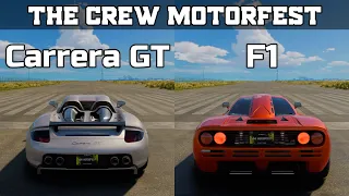 The Crew Motorfest - Porsche Carrera GT vs McLaren F1 - Drag Race