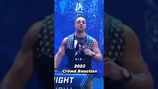 😱 LA KNIGHT Crowd Reaction: 2022 vs 2023! 🤯 #wwe #wwesmackdown #shorts #viralvideo #wrestling