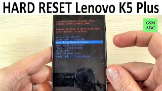 HARD RESET Lenovo K5 Plus | How to | Tips and Tricks