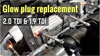 How to replace glow plugs of TDI engines. (1.9 TDI & 2.0 TDI) #glowplug #tdi