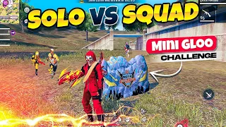 Small Gloo Wall Challenge Went Crazy ! SOLO VS SQUAD GAMEPLAY - Free Fire Max