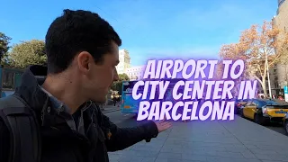 Barcelona airport to the city center in Spain/Catalonia