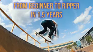12 Years Old - 1,5 Years of Skateboarding Progression
