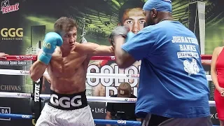 GENNADY GOLOVKIN - FULL MITT WORKOUT WITH NEW TRAINER JOHNATHON BANKS