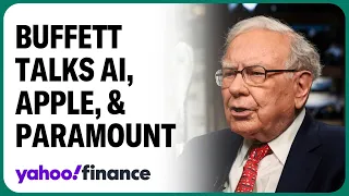 Warren Buffet discusses reducing stake in Apple, AI cautions, and selling Paramount