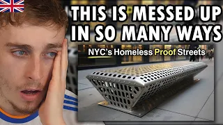 Brit Reacting to NYC is Building Anti-Homeless Streets…