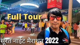 Gujarat Day Surat City Night Marathon 2022 - Full Tour of Surat City Night Marathon