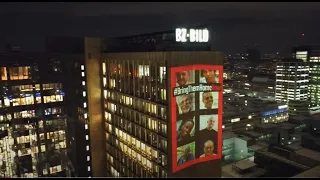 Bring them Home: BILD Projects Photos of the Hamas Hostages onto the Axel Springer tower in Berlin