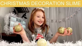 DIY Christmas Decoration Slime | TInsel Slime | Slime Baubles | Ruby Rose Uk