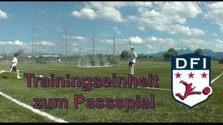 Traingseinheit zum Passspiel (Doppelpass) - am Deutschen Fußball Internat Bad Aibling