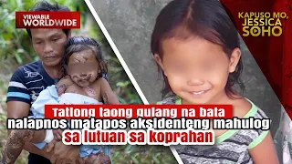 Bata nalapnos matapos aksidenteng mahulog sa lutuan sa koprahan | Kapuso Mo, Jessica Soho