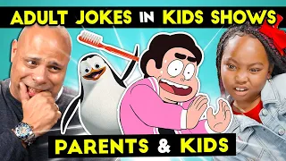 Parents React To Kids React To Funny Adult Jokes In Kids TV Shows