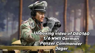 Unboxing video of D80160 1/6 WWII German Panzer Commander Jager