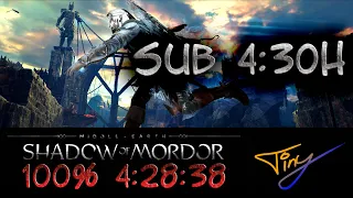 Shadow of Mordor 100% Speedrun current WR 4:28:38