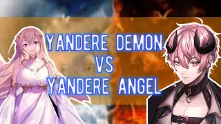 ASMR | Yandere Demon and Angel fight over you [MF4A] [Funny] Collab w/ @lumi_va596