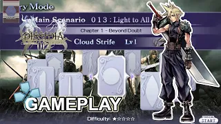 Dissidia 012 Final Fantasy Scenario 13 Chapter 1 PSP (PPSSPP) Full Gameplay | Cloud | Sharung