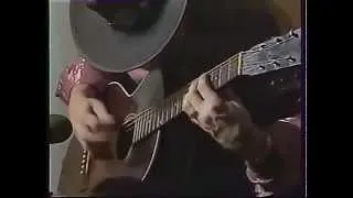 Stevie Ray Vaughan Acoustic Guitar Solo- RARE Video Footage