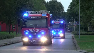 PRIO1 Brandweer Lelystad komt met spoed Wijk in voor Woningbrand 25-5131 25-5132