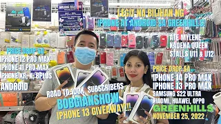 PRICE DROP SA IPHONE 14 PRO MAX, 13 PRO MAX, 11, XR, 8 PLUS, ANDROID SA GREENHILLS DECEMBER 2022