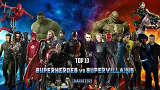 Top 10 Superheroes vs Supervillains Characters | MARVEL | DC | List Edu