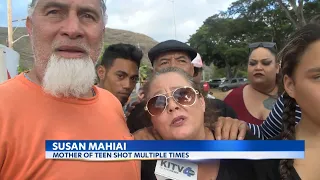Family holds vigil in Waianae for teen hospitalized after being shot in the head