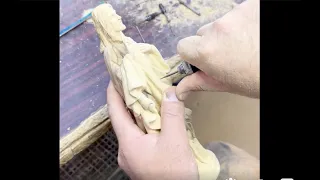 Jesus Christ carving being made by hand in the Holy Land #jesuschrist #christianart #catholicart