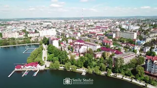Аерозйомка Івано-Франківськ міське озеро з висоти пташиного польоту