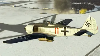 IL-2 Great Battles: Fw 190 A-8 Airfield Raid on Combat Box. 4K