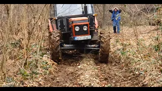 Zetor 6245 - Almost a DISASTER *How to survive a TRACTOR LOSING TRACTION DOWNHILL?!*