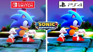 Sonic Superstars PS4 vs Nintendo Switch Graphics Comparison