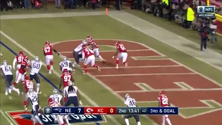 Tom Brady interception from the Chiefs 1 yard line