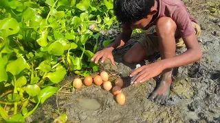 Egg Fishing :- Little Boy Amazing Fishing With Eggs From Sceret Hole ❤️ Best Hole Fishing With Eggs.