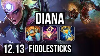 DIANA vs FIDDLESTICKS (JNG) | 13/0/6, Legendary | EUW Master | 12.13