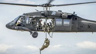 Rappelling From A UH-60 Black Hawk