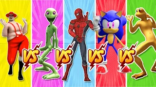 Alien dance dame tu cosita song vs Bad Santa vs Patila dance vs Spider-Man