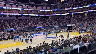 Warriors Open Practice Trayce Jackson Davis singing Halo Beyonce