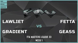 WC3 - FFA Masters League 33: LawLiet vs. Gradient vs. Fetta vs. Geass (Week 1)