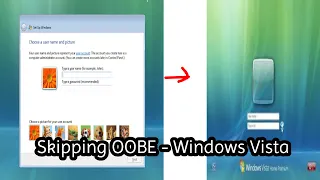 Skipping OOBE - Windows Vista