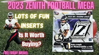 2023 Zenith Football Mega Box - Cool Inserts - Worth Buying? - New Release - FRIDAY GIVEAWAY DETAILS